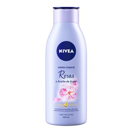 NIVEA Crema Corporal Humectante Senses Rosas y Aceite de Árgan (400 ml), 24 horas Humectación Profunda y rápida absorción delicado aroma a rosas para Todo Tipo de Piel