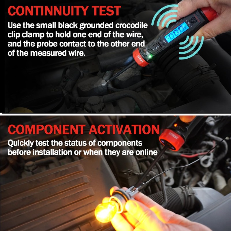 AWBLIN Upgrade Power Circuit Probe Tester, LCD Digital Automotive Test