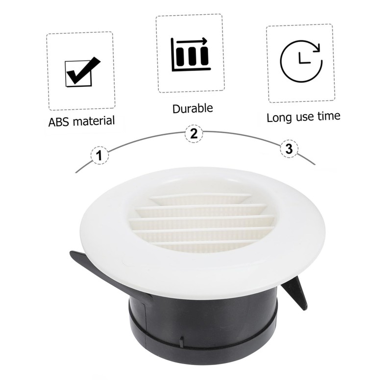 SHOWERORO 2Pcs Round Air Vent Louver for Air Conditioner Ceiling