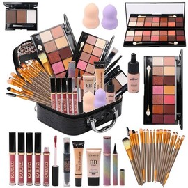 MTDXILTAI 메이크업 보관 가방용 올인원 키트 2X14 리퀴드 팔레트 아이섀도 컬러 MTDXILTAI All-in-One Kit for Makeup Storage Bag 2X14 Liquid Palette Eyeshadow Colors [Pink]