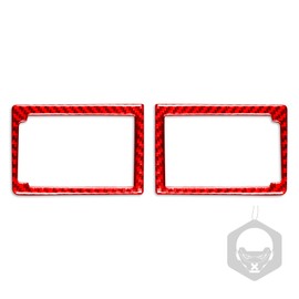 Carbon Fiber Woven Texture Center Console Both Side Air Vent AC Outlet Frame Trim Interior Compatible with Ford Mustang 1994 1995 1996 1997 1998 1999 2000 2001 2002 2003 2004 Accessories