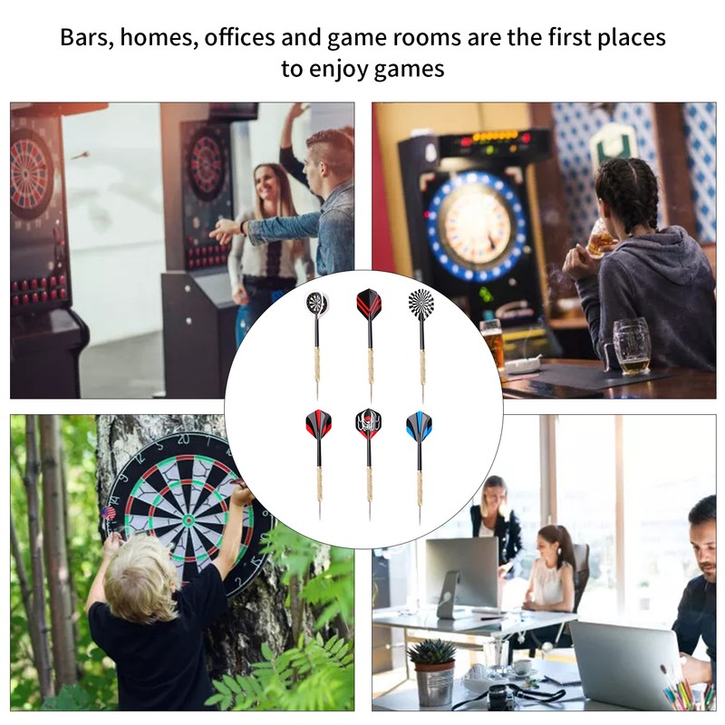 18 Pcs Professional Steel Tip Darts Flight Steel Tip Dart