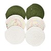 Cotton Woven Absorbent Coaster Set, 6pcs Bar Coasters, Woven Coasters