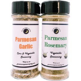 Parmesan Lovers' Vegetable & Corn Seasonings | Variety 2 Pack | Large 5.5 fl. oz. Shakers | Parmesan Rosemary Vegetable Seasoning | Parmesan Garlic Corn & Vegetable Seasoning | Crafted in Small Batches | Premium | Savory Parmesan Lovers' Vegetable & Corn Seasonings – A Must-Have for Cheese Enthusiasts!