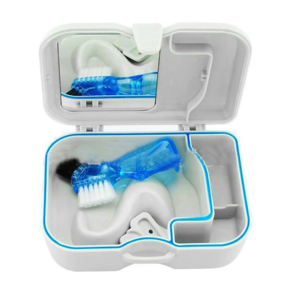 Unbranded Portable Dental Denture Storage Box False Teeth Case Container