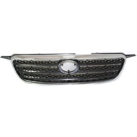 FITRITE AUTO PARTS New Front Side Grille For 2005-2008 Toyota Corolla, Made of Plastic, Chrome/Dark Gray, Except XRS Models TO1200278 5310002090