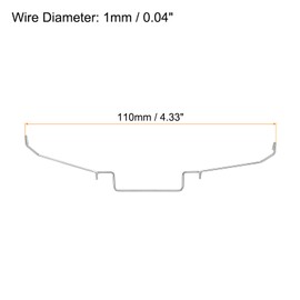 MECCANIXITY 8pcs CPU Heatsink Fan Buckles, 11CM Wire Buckle Upper Hook Type Fixing Clips PC Mainboard Radiator for Computer Cooling Accessories