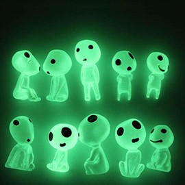 Tree Elf Figurine Resin Luminous Tree Elf Movie Character Cute Doll Collection Gift Set of 10 Princess Monoconoke Luminous Tree Elf Doll Decoration Spirit Micro Landscape Garden Decor Miniature Mini Figure Luminous Tree Elf Micro Wind Scenery Luminous Bo