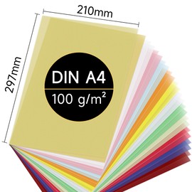 Qiareoiu Tracing Paper Colourful Tracing Paper A4, Parchment Paper for Printing, Tracing Paper 12 Colours Including Gold & Silver, Parchment Paper for Making Lanterns, 24 Sheets