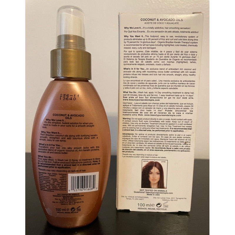 Organix OGX Ever Straight Brazilian Keratin Therapy 14 Day Smoothing
