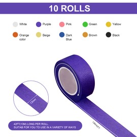 Belligern 12 Rolls Coloured Masking Tape,Coloured Tape for Kids Rainbow Masking Tape Coloured Teacher Tapes Masking Tapes Vibrant Colors,for Home Office and Crafts