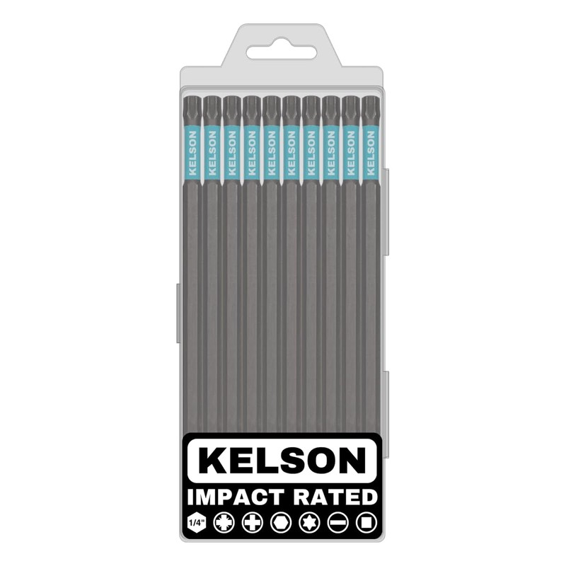 KELSON 10 x T40 Torx-Schraubendreher-Bits mit Aufbewahrungskoffer, 150 mm, universal,