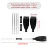 125cm/49.2in Detachable Afloat Oars Aluminum Alloy Paddles Dual End Portable