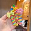 Colourful Telephone Cable Hair Bands, 5 Pieces, Elastic Spiral Hair