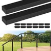 BLIKA 2 Pack 6'6'' Stainless Steel Cable Railing Handrails, Black