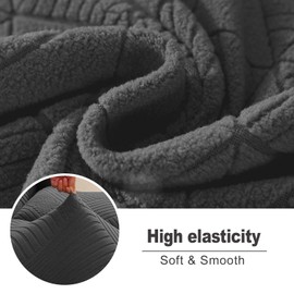 NORTHERN BROTHERS Recliner Loveseat Covers - Recliner Sofa Covers 2 Seater Loveseat Covers for Reclining Loveseat Recliner Cover, Dark Gray