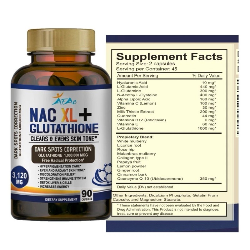 Best Glutathione Skin even tone White Pills Natural Anti Aging