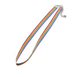 Baluue Colorful Clavicle Chain Necklace Rainbow Gradient Design Unique Neck Jewelry for Long Term Wear for Material No Fade