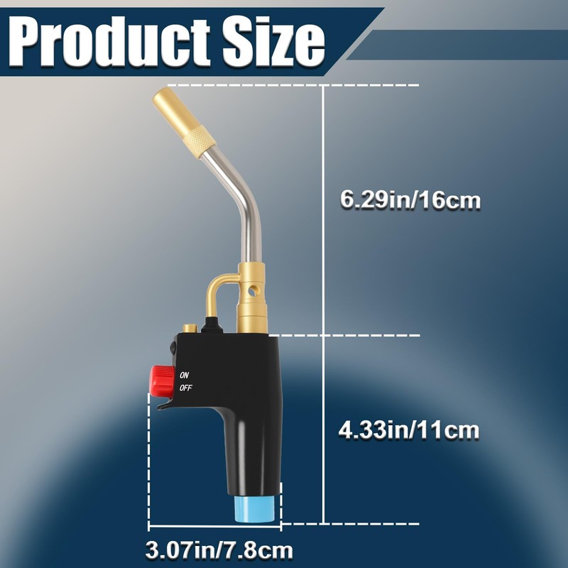 TS4000 Trigger-Start Torch Head,MAPP/Propane Gas Torch Kit with Push Button