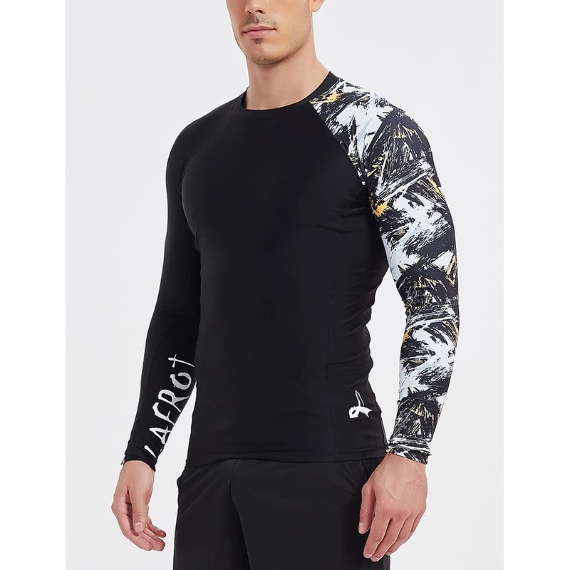 LAFROI Men's Long Sleeve UPF 50+ Baselayer Skins Performance Fit