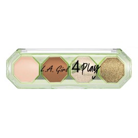 Paleta L.A. Girl 4PLAY 4 Sombras Mate Brillo Lámina Color Verde Cowgirl
