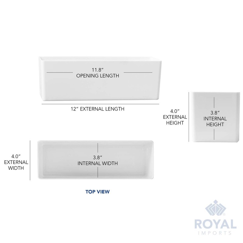 Royal Imports Florero acrílico Rectangular - Centro de Mesa Decorativo,