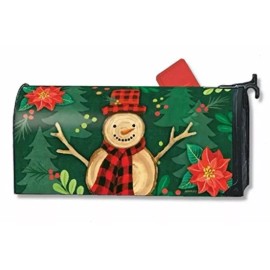 Magnet Works Snowman Christmas Magnetic Mailbox Cover Standard Interchangeabl