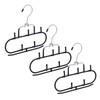Relaxdays Belt Holder Set of 3, 5 Hooks, Bridge, Non-Slip,