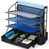 Simple Houseware Desktop Document Tray Organizer with Sliding Drawer/Caddy/Hanging File