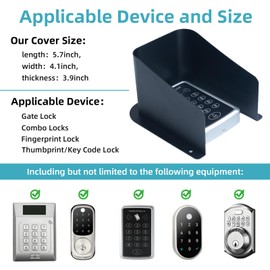 Doorbell Rain Cover Large Metal Access Control Cover Protector Camera Video Doorbell Cold Rolled Steel Shell Outdoor Keypad Shield