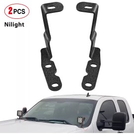 Nilight Ditch LED Work Lights Hood Mount Brackets for 2007-2013 GMC Yukon Sierra