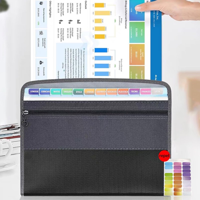 DITK-U 13 Pockets Expanding File Folder A4 Document Wallet Organizer