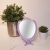 Embossed Butterfly Handheld Mirror with Folding Handle, Princess Style Girls