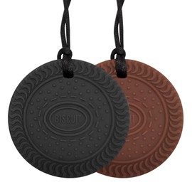 Collares masticables para niños y adultos, paquete de 2 unidades de silicona para ayudar a motor oral, collar masticable sensorial para autismo, TDAH, ansiedad o SPD para masticar inquietos para niños y niñas y adultos