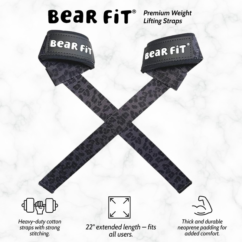 BEAR Fit | Premium Weight Lifting Straps with Neoprene Wrist