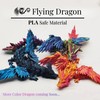 GemmiCho 3D Printed Dragon with Wings, Crystal 3D Printed Dragon,