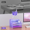 Samstar Purple Desk File Organizer, Mesh Letter File Folder Holder