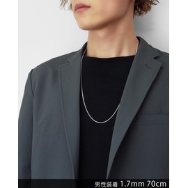 Shinjuku Ginokura Silver 925 Kihei Chain, Width: Approx. 0.03 - 0.3 inches (0.8 - 8.2 mm), Length: 15.0 - 31.5 inches (38 - 80 cm), Chain Necklace, Unisex, Simple, Chain Only, 60 cm, Silver