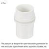 PATIKIL 50mm/2" PVC Water Tank Pipe Connector, Coupling Fitting Adapter