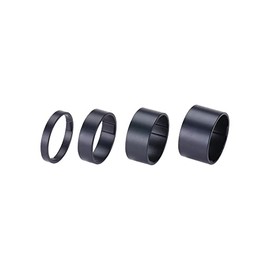 BBB Cycling Matt Black Aluminium Spacers Ultra Lightweight Unique Design Set Of 4 Spacers 1.1/8” LightSpace Headset BHP-36
