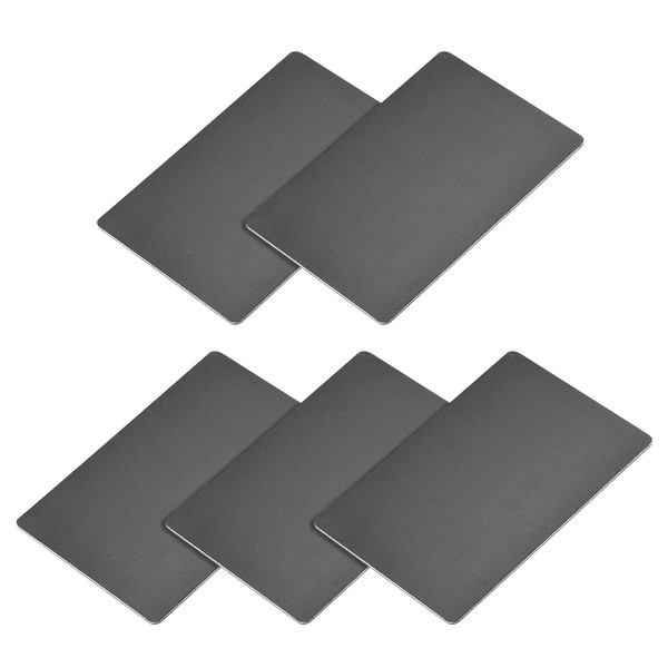 METALLIXITY Blank Metal Card (88mm x 53mm x 1mm) 5Pcs,