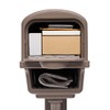 Gibraltar Mailboxes Gentry Large Capacity Double-Walled Plastic Mocha, All-In-One Mailbox