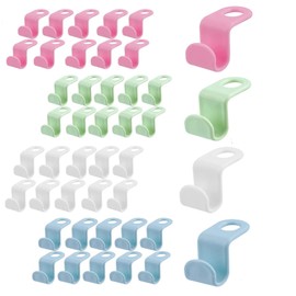 ZXF 40 Pieces Clothes Hanger Connector Hooks, Plastic Cascading Hangers, Saving Organizer Hanger Hooks for Heavy Duty Clothes Closet