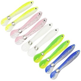 VINFUTIN Soft Bionic Fishing Lure,10Pcs Fishing Equipment Bass Trout,Simulation Loach Soft Bait, Slow Sinking Bionic Swimming Lures Accessory