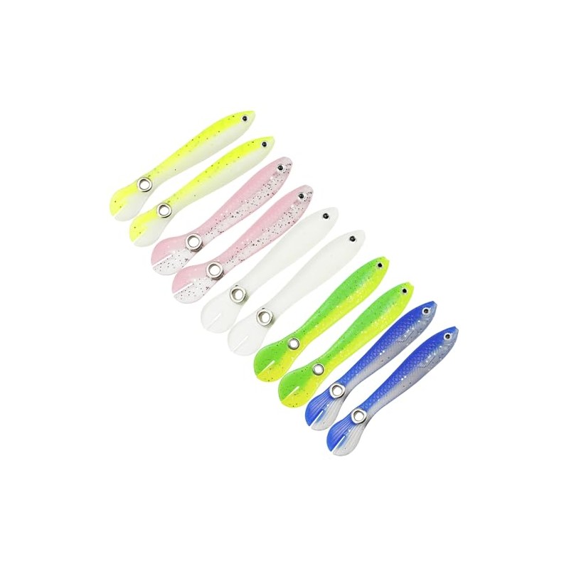 VINFUTIN Soft Bionic Fishing Lure,10Pcs Fishing Equipment Bass Trout,Simulation Loach