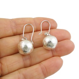 Matt Ball Bead 925 Sterling Silver Threader Earrings