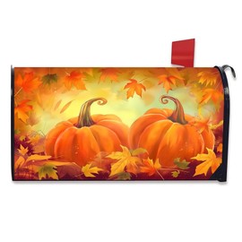 Welcome Fall Pumpkin Mailbox Covers Magnetic Standard Size 21 X 18 Waterproof Magnetic Mailbox Cover Post Letter Box Mailbox Covers for Farmhouse Garden Yard