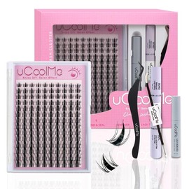uCoolMe Fairy | Manga C Curl Wet Look DIY Lashes Extension Kit and Lash Clusters 8-18mm | Bond Seal and Remover Eyelash Makeup Eyelashes Cosmetic | Anime Style Lashes Lash Extensions Eyelashes Extensions Gift Spring Glow Up:_Fairy Kit