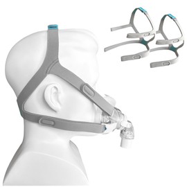 GJX 2 Packs Headgear Compatibility with Airfit F30 CPAP Nose Mask Replacement Headgear Strap for F30 CPAP Full Face Adjustable Strap Replace Part(Without Clips Mask Frame)