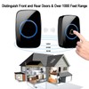 Wireless Doorbell, Waterproof Door Bell Kit, Distinguish Front and Rear